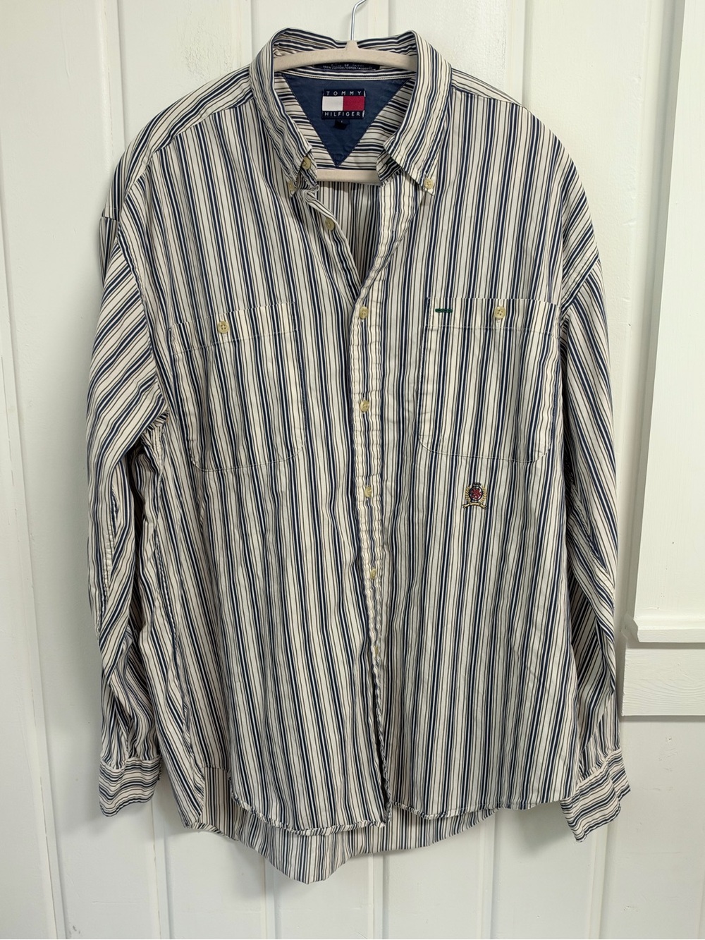 Tommy Hilfiger Vintage 90s Y2K Striped Button Down Shirt Men’s L
